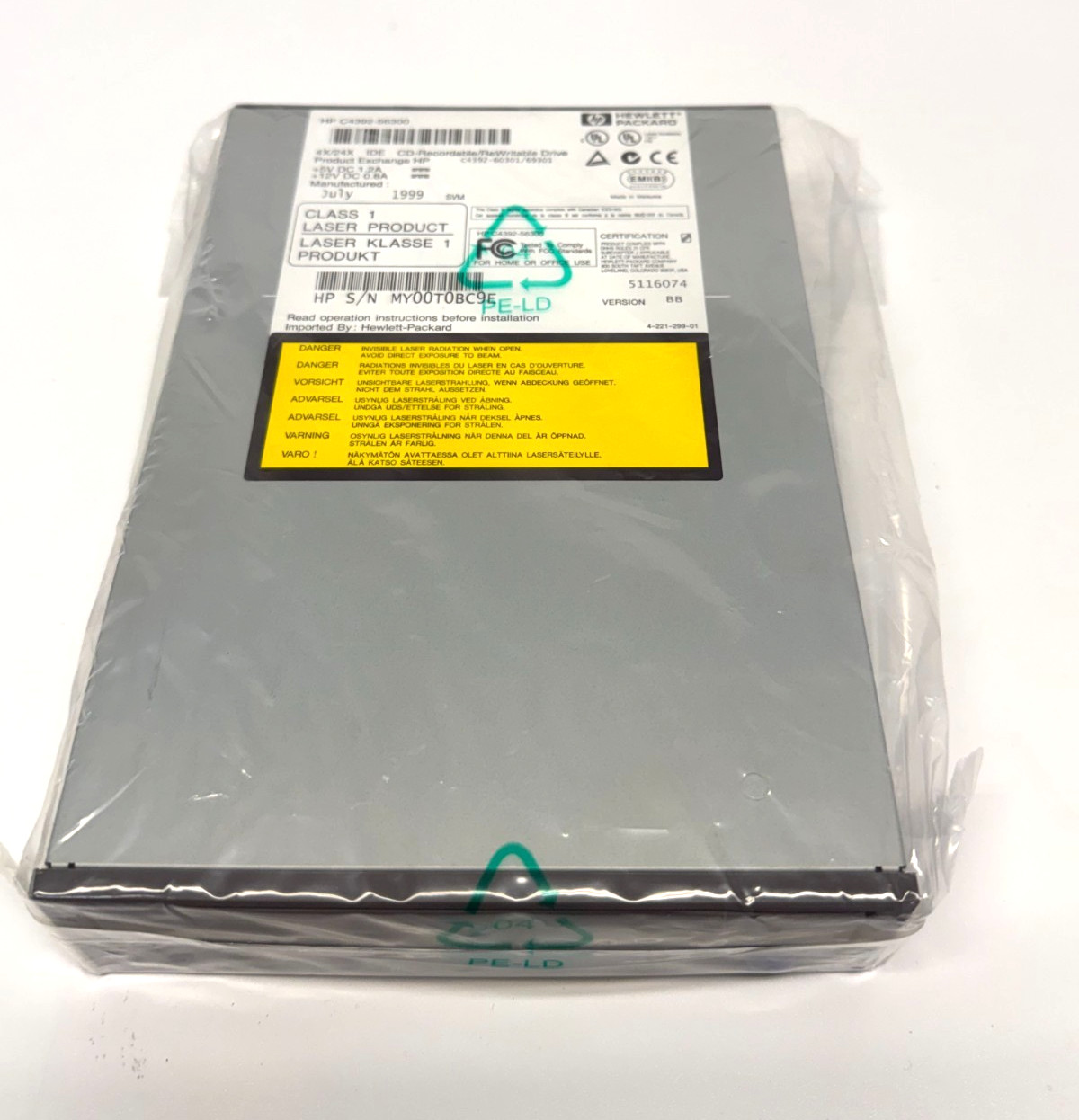 NEW Vintage HP 4x24x Internal IDE CD-RW Drive C4392-56300