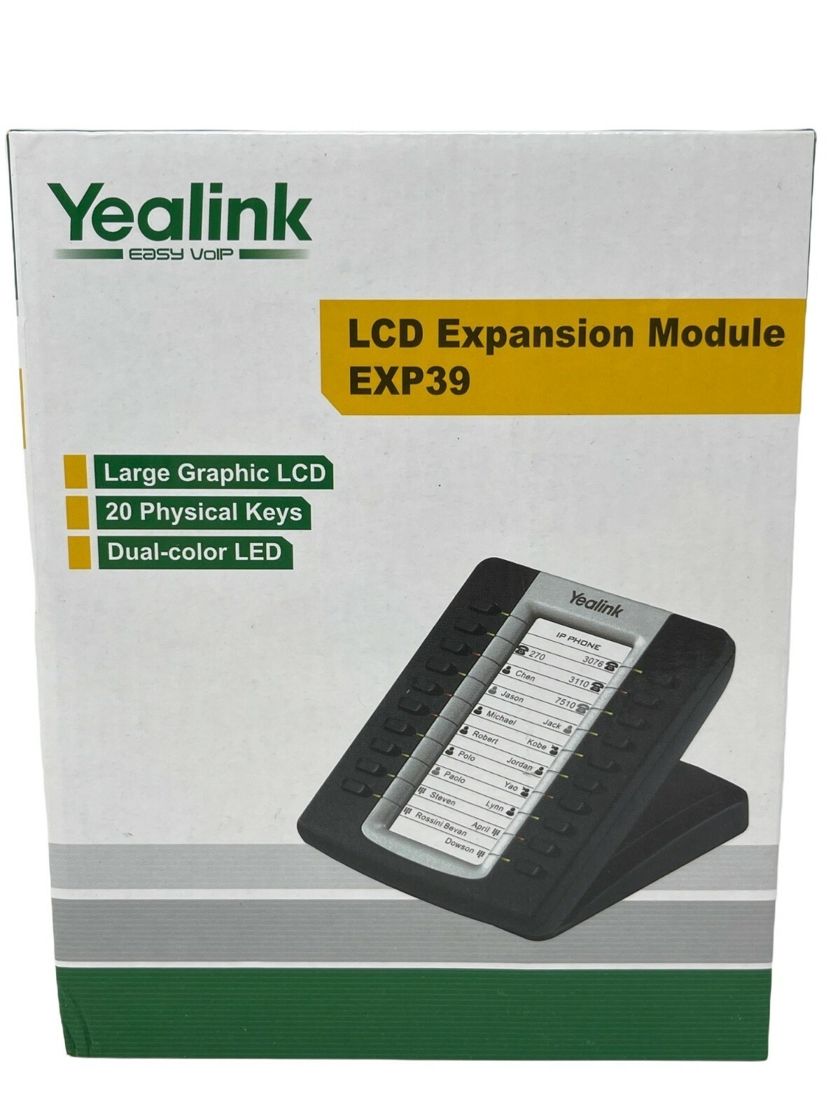 New Yealink Easy Voip LCD Expansion Module EXP39 Large LCD 20 Keys
