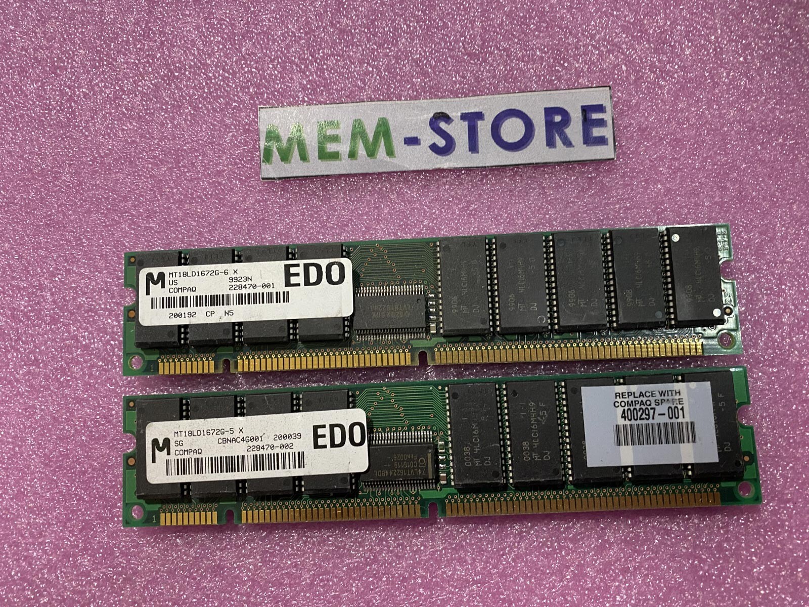 MT18LD1672G-6X 2x128MB EDO 60ns ECC buffered Original memory RAM 228470-001