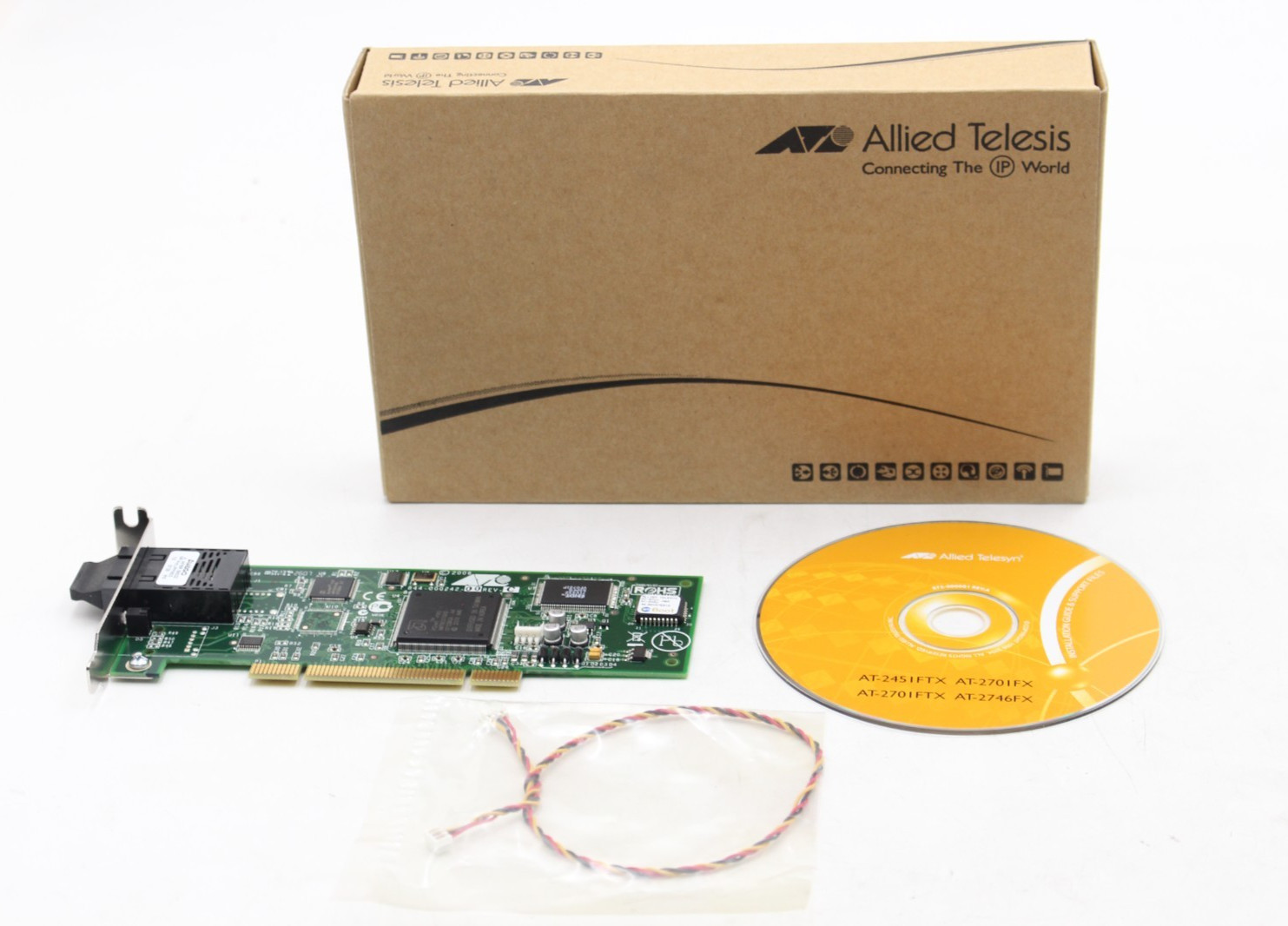 Allied Telesyn AT-2701FX Fibre Channel Card + Installation CD + Cable Retro