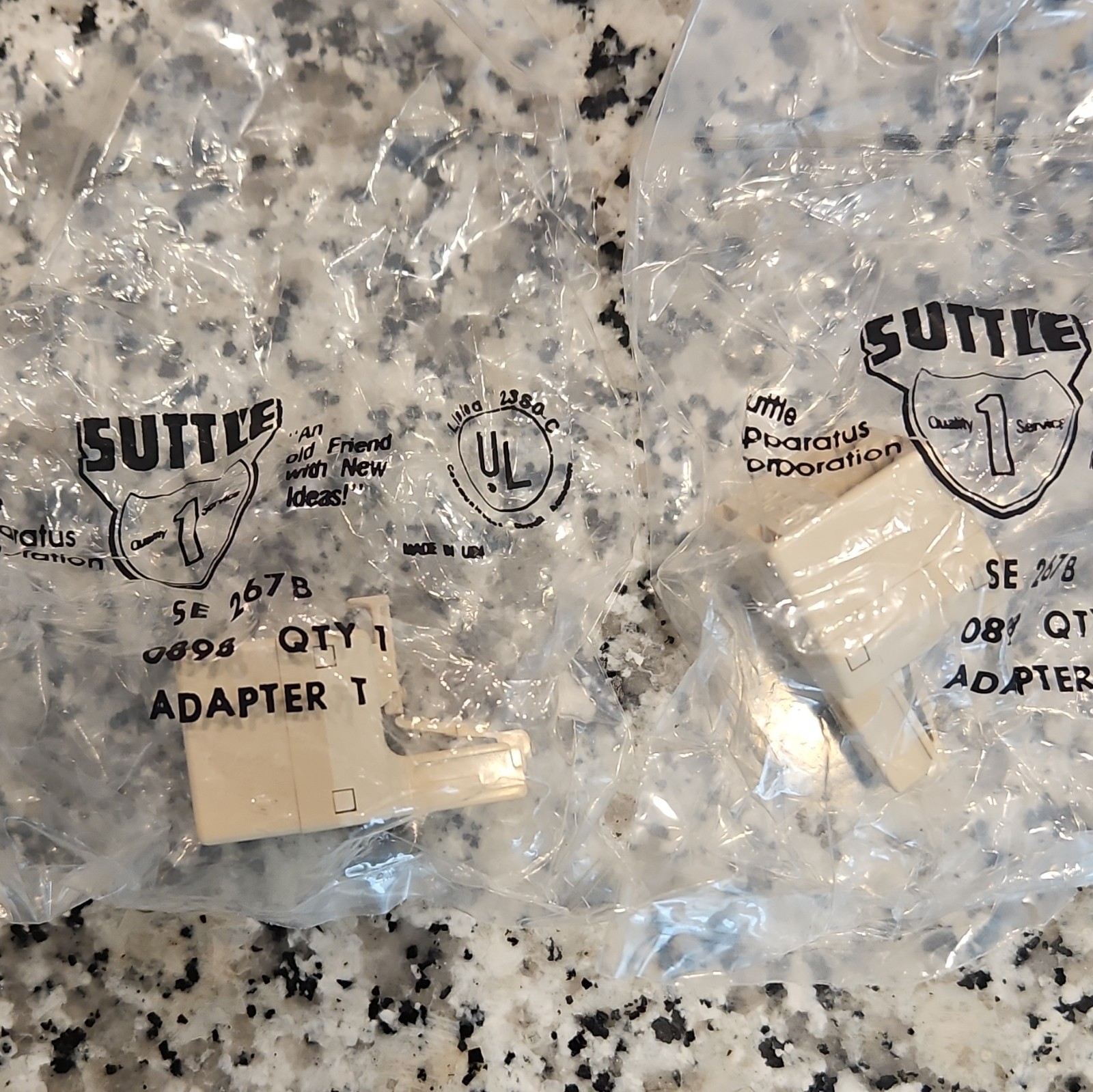 Suttle SE-267B RJ11 Female 1:2 Telephone Line Adapter Splitter, NEW Beige
