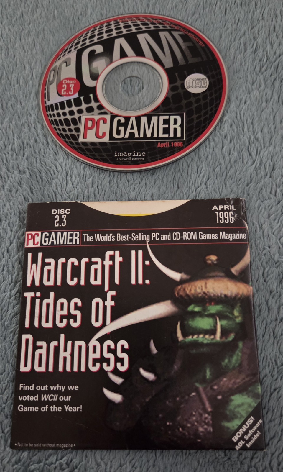 PC Gamer Magazine CD-Rom Disc 2.4 Jun 1996 Pc Game Demos Daggerfall Warcraft II