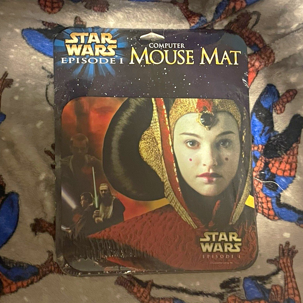 1999 Star Wars Episode I Queen Amidala Computer Mouse Mat NEW Sealed Vintage