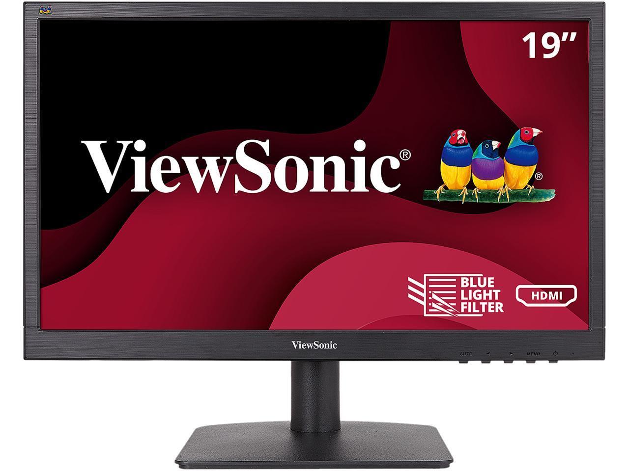 ViewSonic VA1903H 19 Inch WXGA 1366x768p 16:9 Widescreen Monitor with Enhanced V