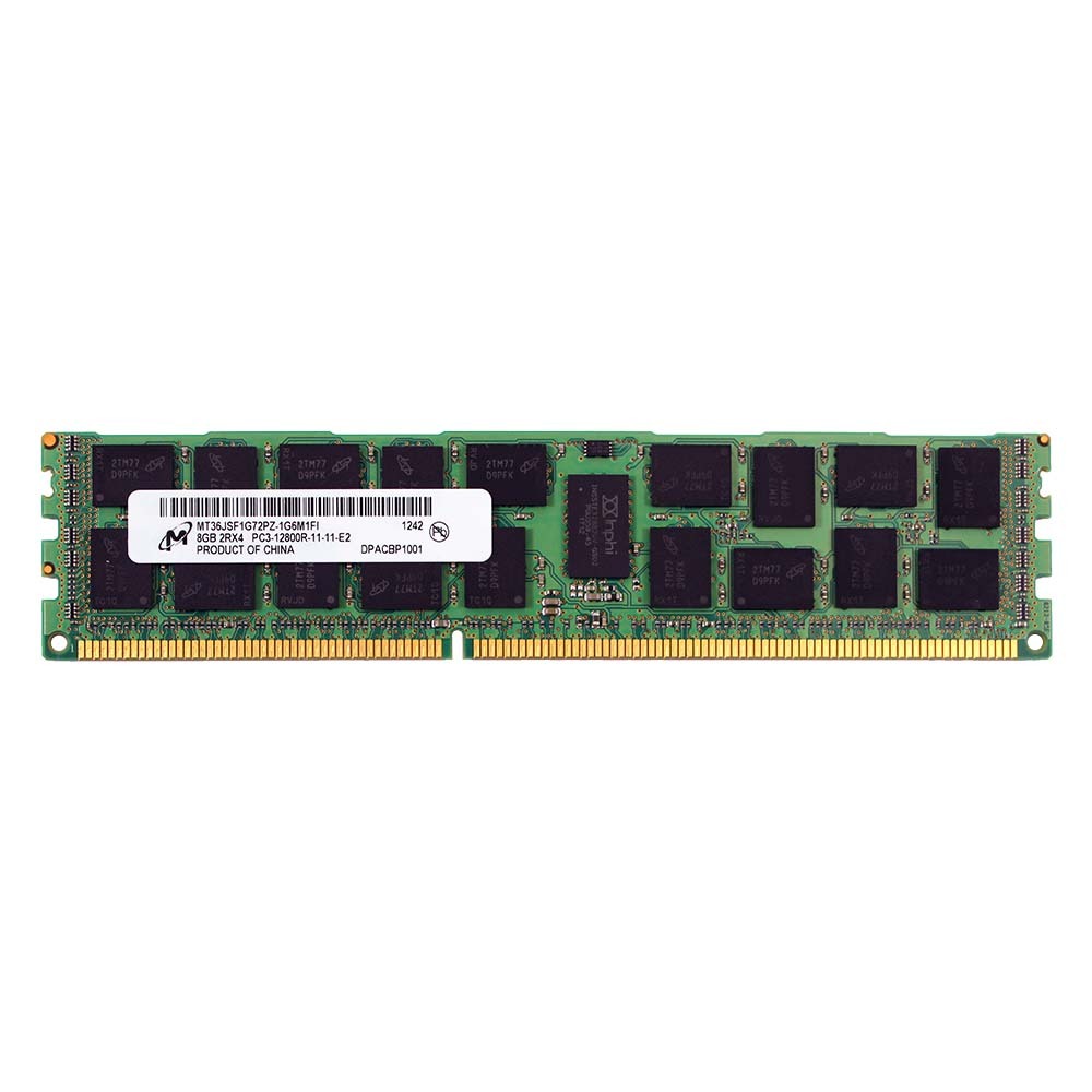 MICRON MT36JSF1G72PZ-1G6M1HF 8GB 2Rx4 DDR3 PC3-12800R ECC REG SERVER MEMORY RAM