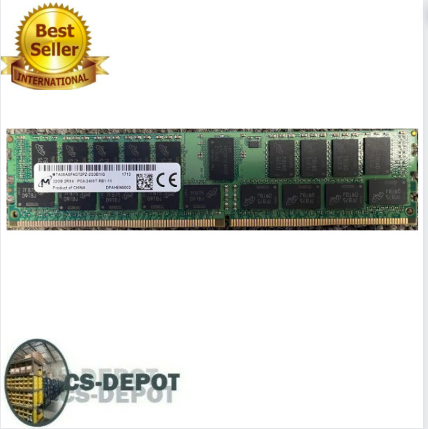 Micron 32GB PC4-2400T-RB1-11 DDR4 MTA36ASF4G72PZ-2G3B1 ECC Reg Server RAM