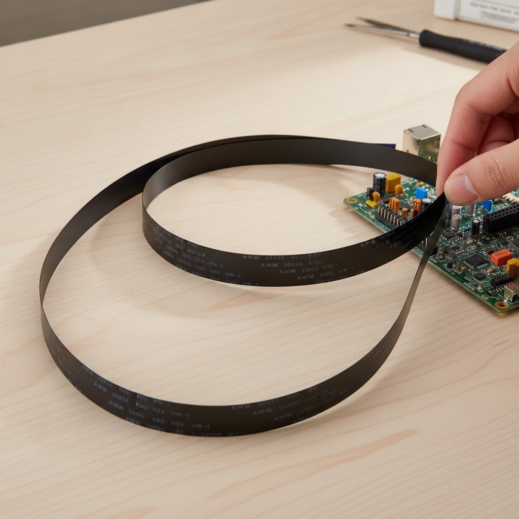 Flexible 15-Pin Black Ribbon Cable - Perfect for Raspberry Pi Camera Setup