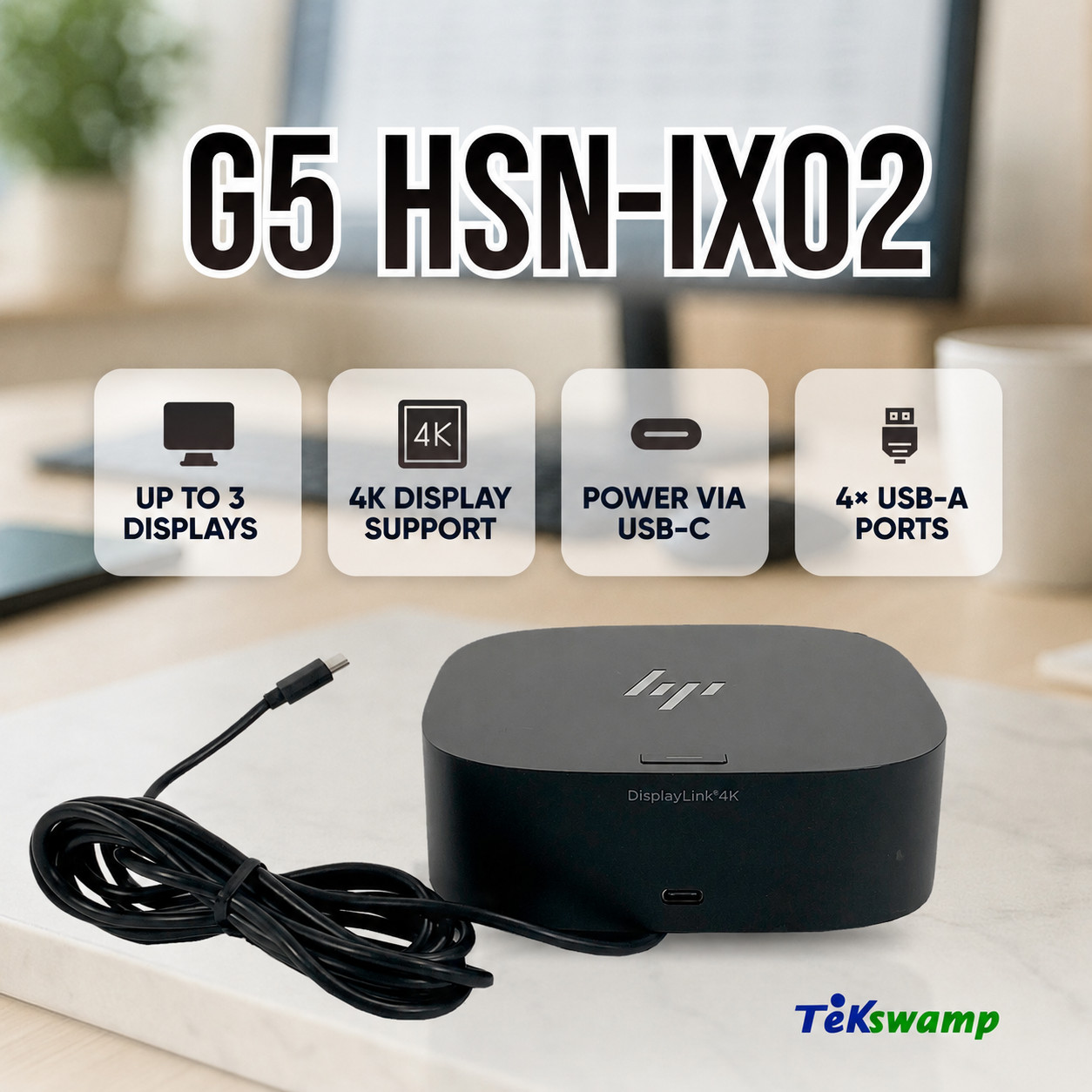 HP G5 USB-C Triple 4k Dock Station for ZBook Firefly 15 G7 G8 16 G9 G10 NO PS
