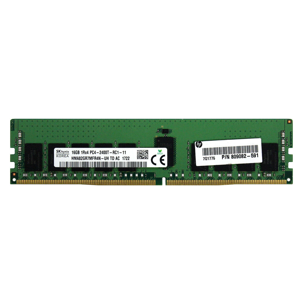 HP 809082-591 16GB 1Rx4 DDR4 19200 PC4-2400-R ECC REGISTERED SERVER MEMORY RAM