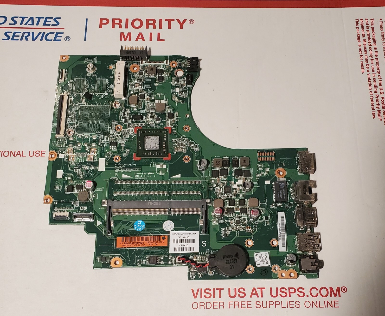 HP Touchsmart 15-d020nr 15.6" OEM AMD A4-5000 Motherboard 747148-501 AS-IS ER*