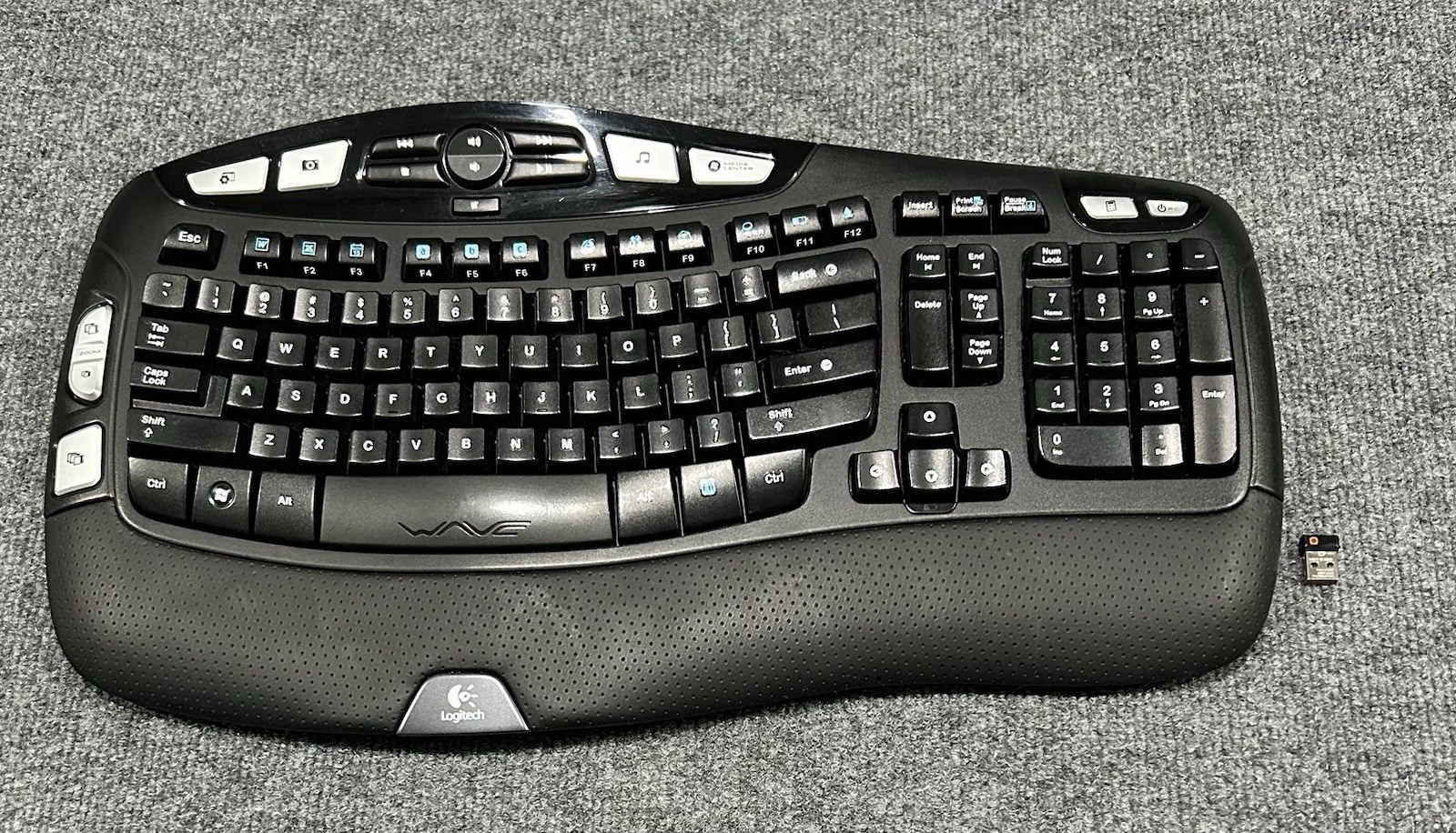 Logitech K350 Wireless Wave Keyboard w USB Unifying Receiver - Tested