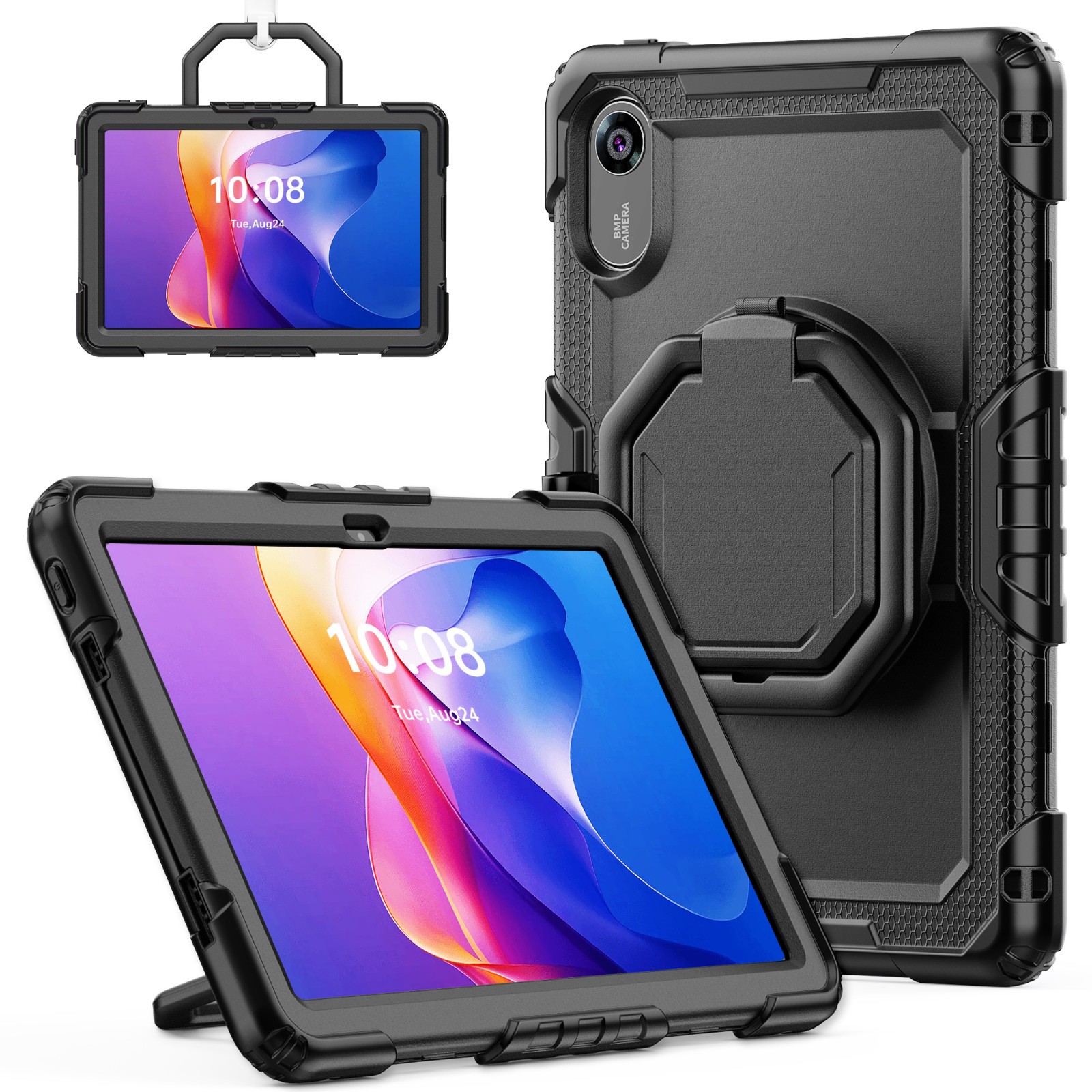 For Xiaomi Redmi Pad 2 11-inch 2025 Rotation Handle Stand Shockproof Rugged Case