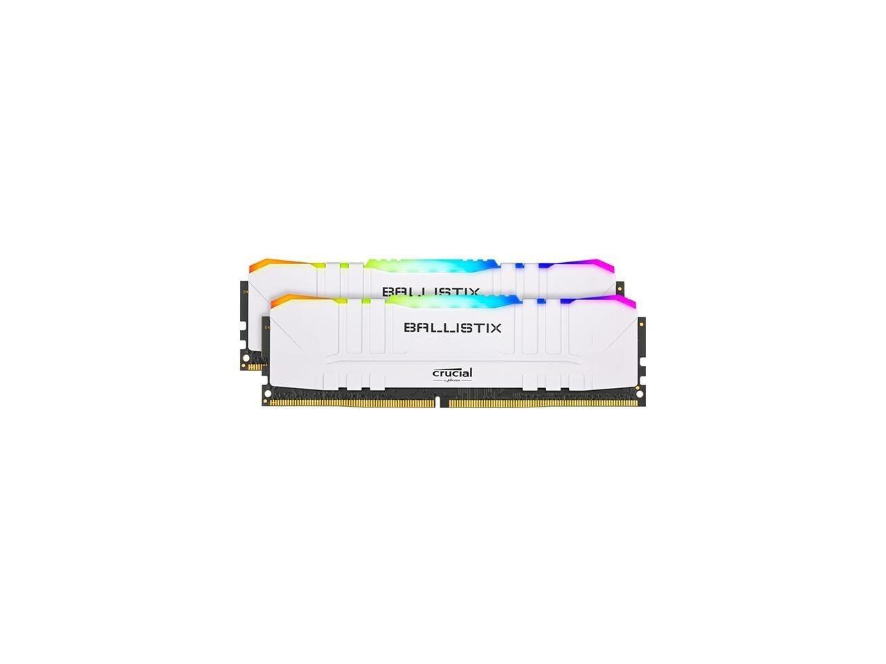 Crucial Ballistix RGB 3600 DDR4 DRAM Desktop Gaming Memory Kit 16GB(8Gx2)-WHITE