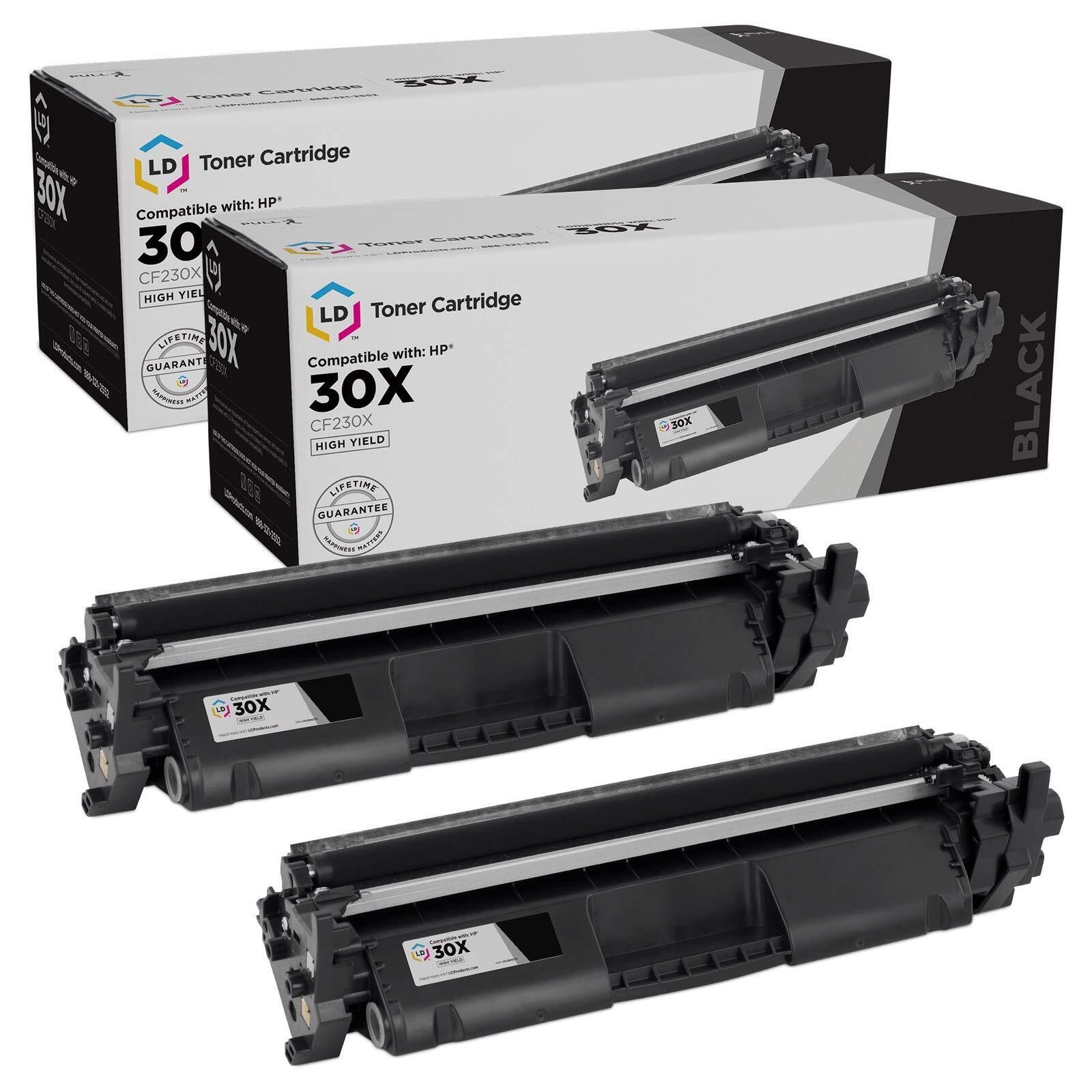 LD 2PK Replacement HP 30X CF230X HY Black Toner Cartridge LaserJet M203 MFP M227