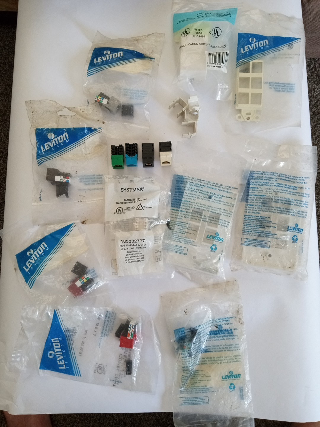 Leviton CAT5e Bundle With Inserts & Faceplates (See Picture)