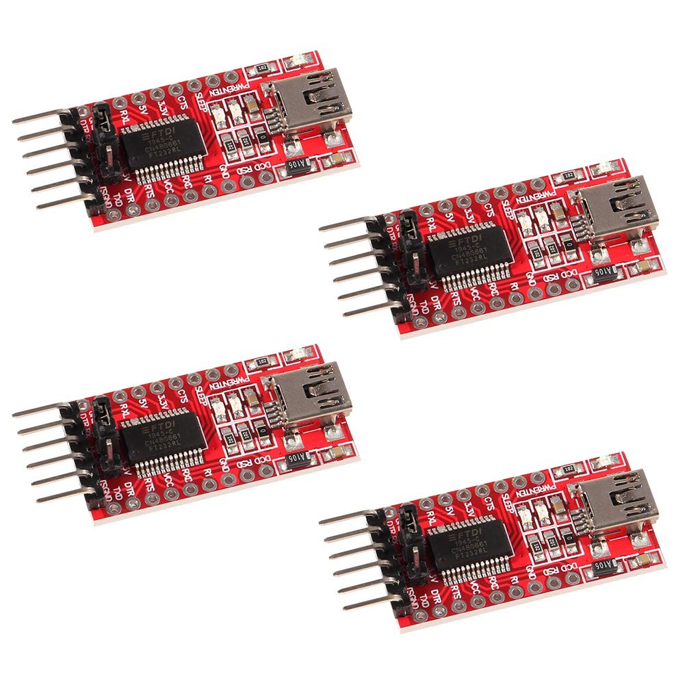 4 PCS 3.3V 5V FT232RL FTDI Mini USB to TTL Serial Converter Adapter Module