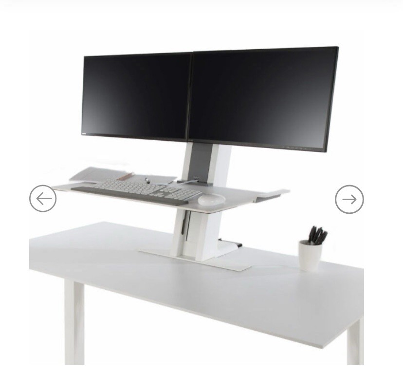 Humanscale QuickStand Dual Monitor Height Adjustable Workstation Sit / Stand
