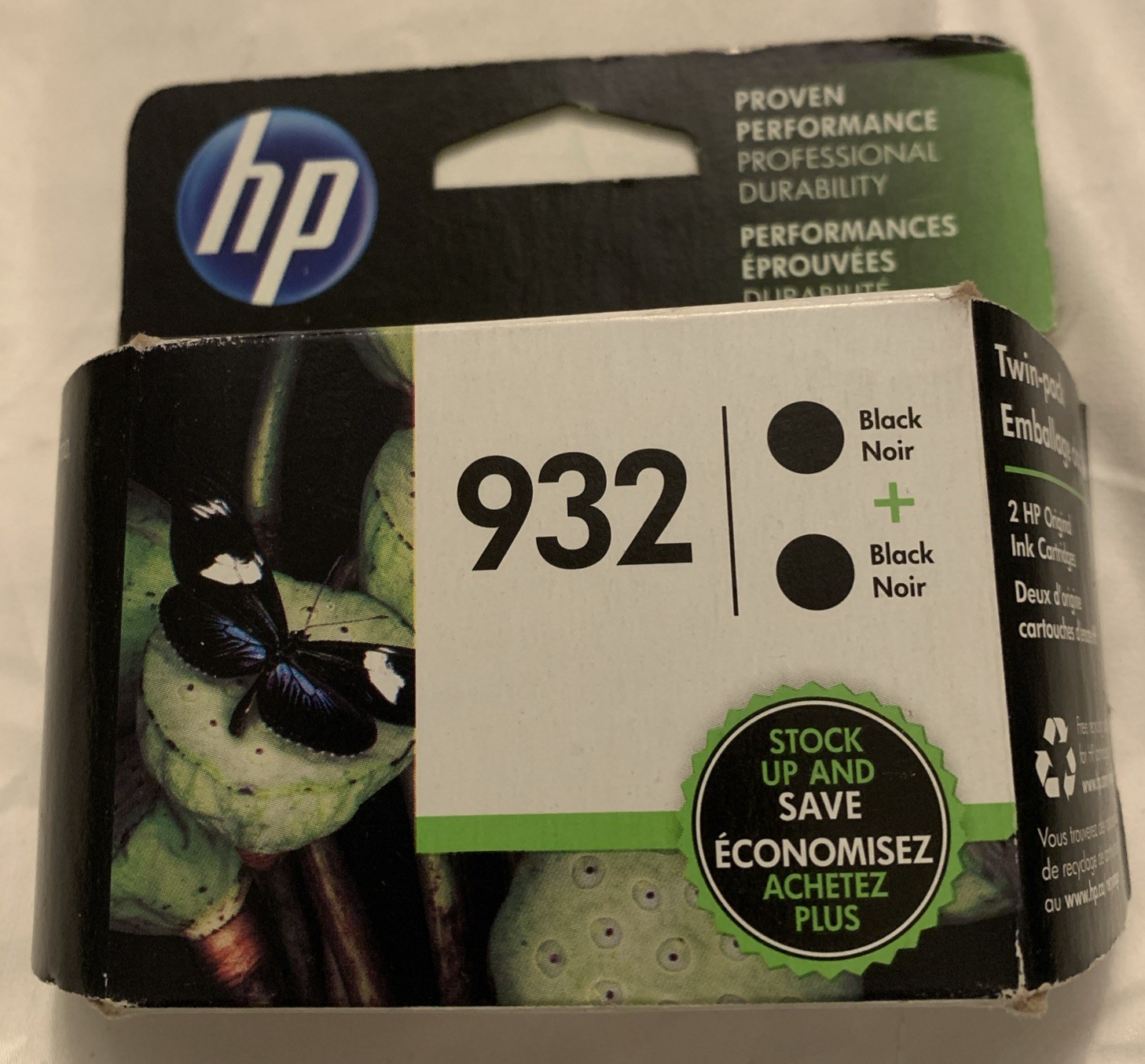 Genuine hp 932 Double Pack - 2 Black Ink Cartridges EXPIRED Aug 2017