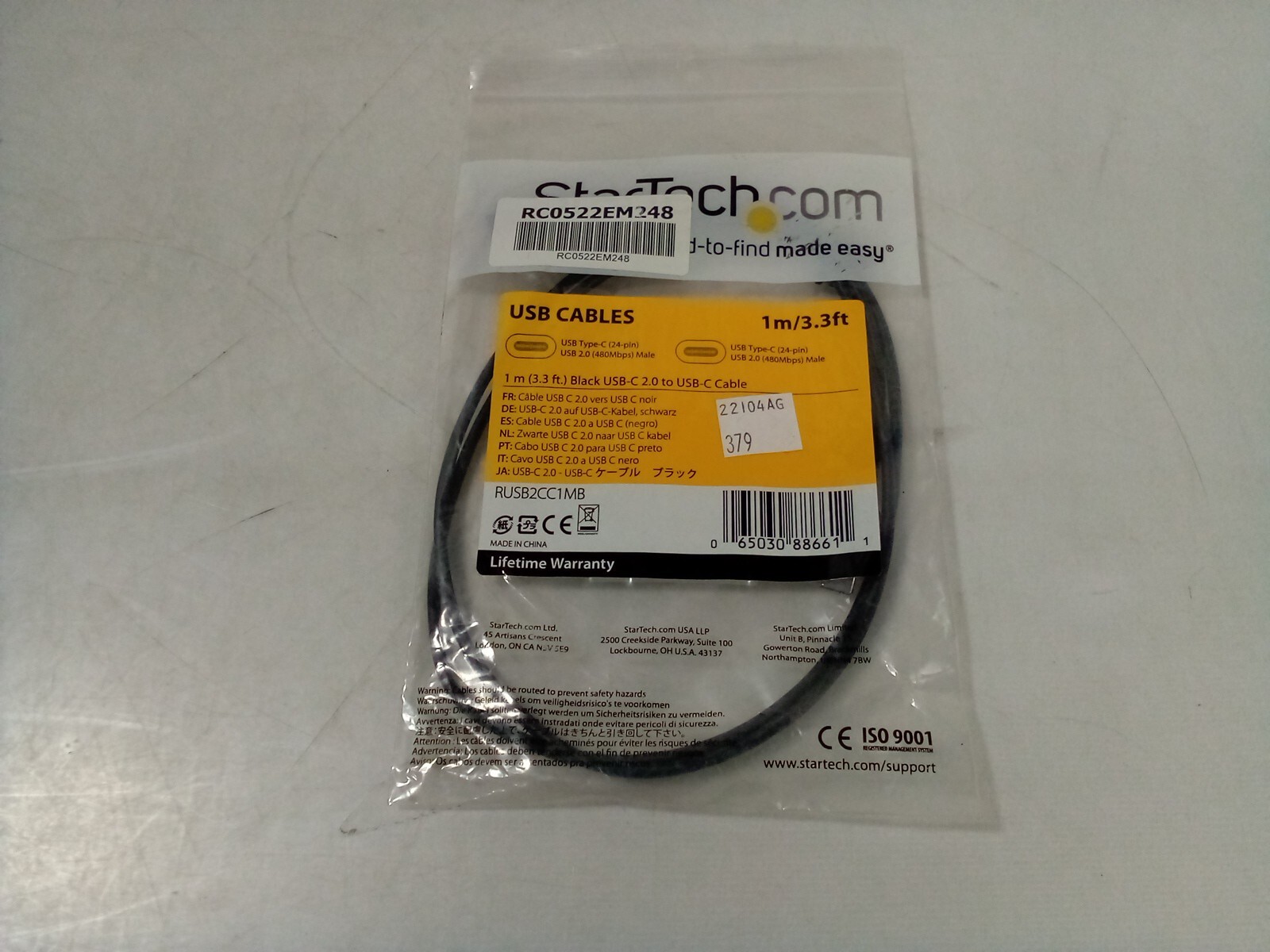 StarTech.com 1m USB C Charging Cable - Durable Fast Charge & Sync USB 3.1 Type C