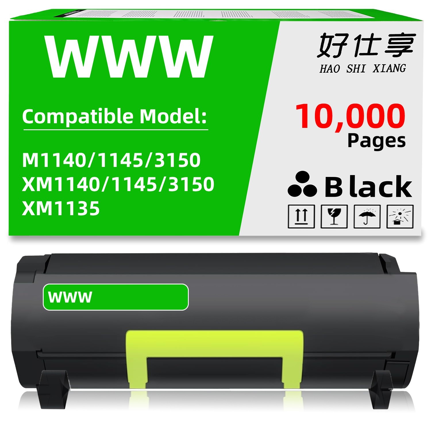 Toner Cartridge Compatible for Lexmark M3150 XM3150 M1145 XM1145 M1140 XM1140