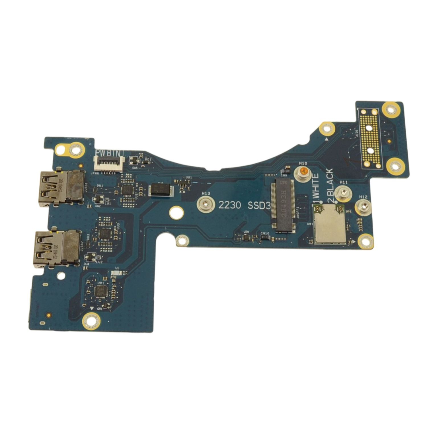 Dell Alienware m17 R3 Right Side 2x USB microSD Reader IO Circuit Board KFNTW