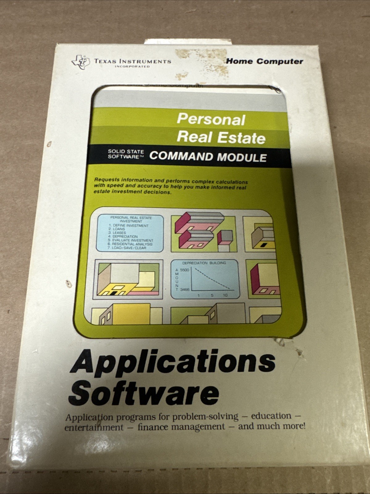 TI-99/4a Personal Real Estate NOS NEW in Box PHM 3022