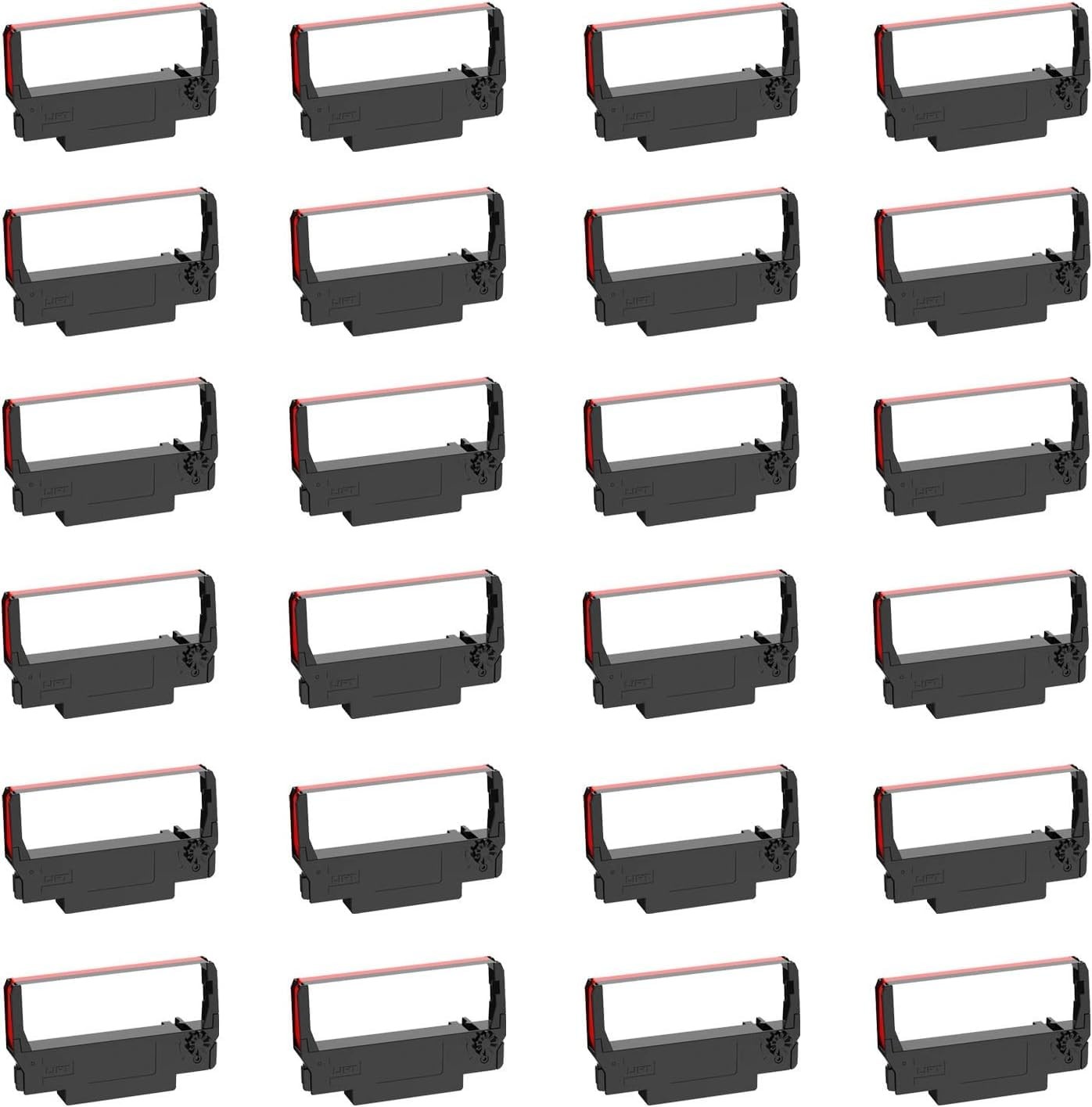 Replacement for ERC30/34/38 B/R Ribbons, 24 Pack, Black and Red