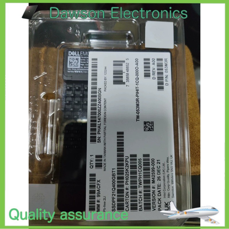 Dell 53M3R Intel DC P5800X Series SSDPF21Q400GB 400GB NVMe U.2 PCIe 4.0 X4 SSD
