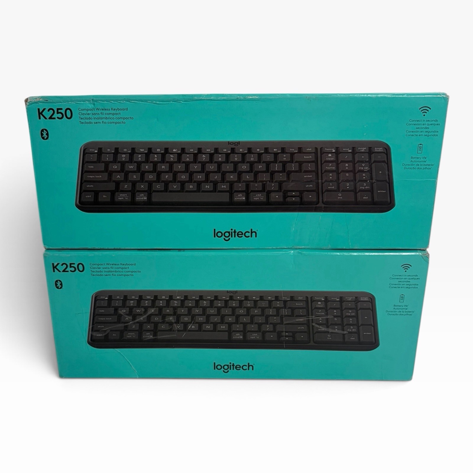 2-Pack Logitech MK250 Full-Size Wireless Keyboard 920-013442 Factory Sealed