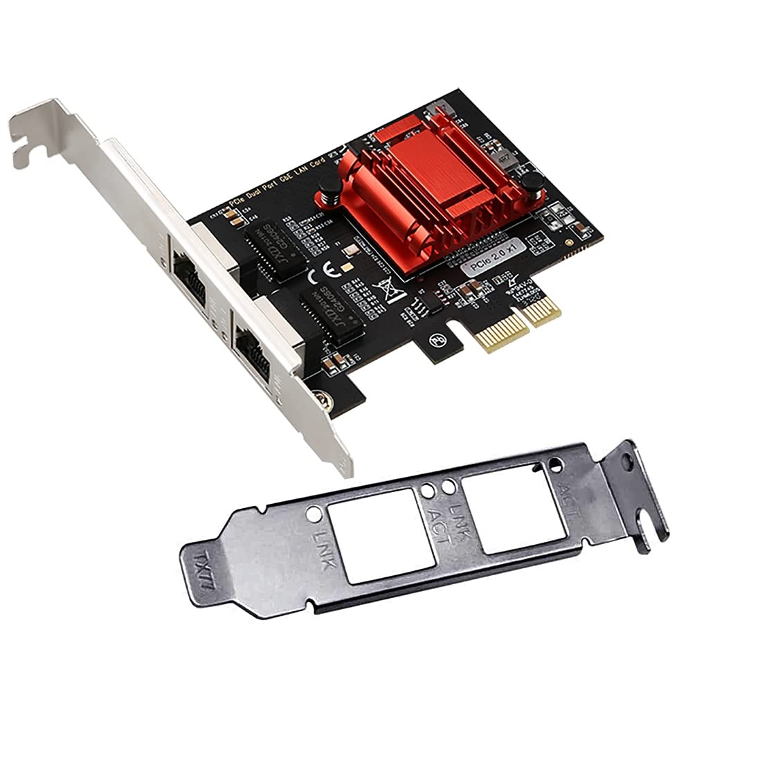 DualPort PCIe Gigabit Network Card 1000M PCI Express Ethernet Adapter with In...