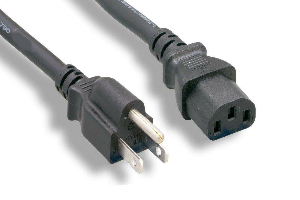15FT COMPUTER POWER SUPPLY AC CORD CABLE WIRE FOR HP DELL ACER DESKTOP PC UL CE