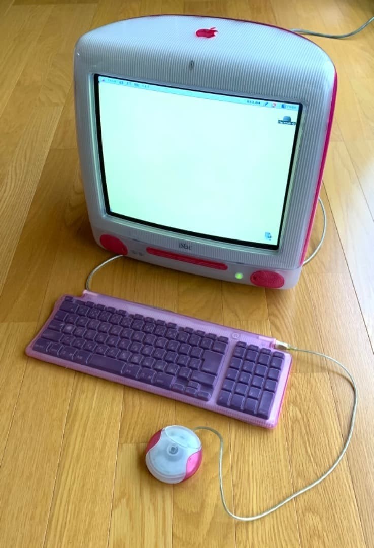 Apple iMac DV strawberry All-in-one CRT PC W/Keyboard & Mouse Vintage Retro USED