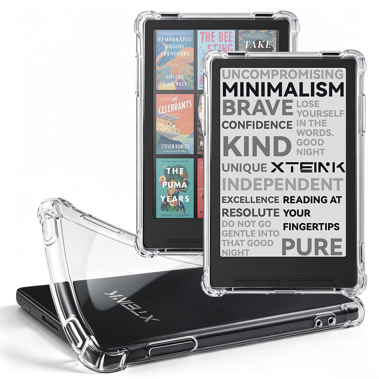 CoBak Clear Case for XTEINK X3 eBook Reader, 3.7" TPU 3.7", clear
