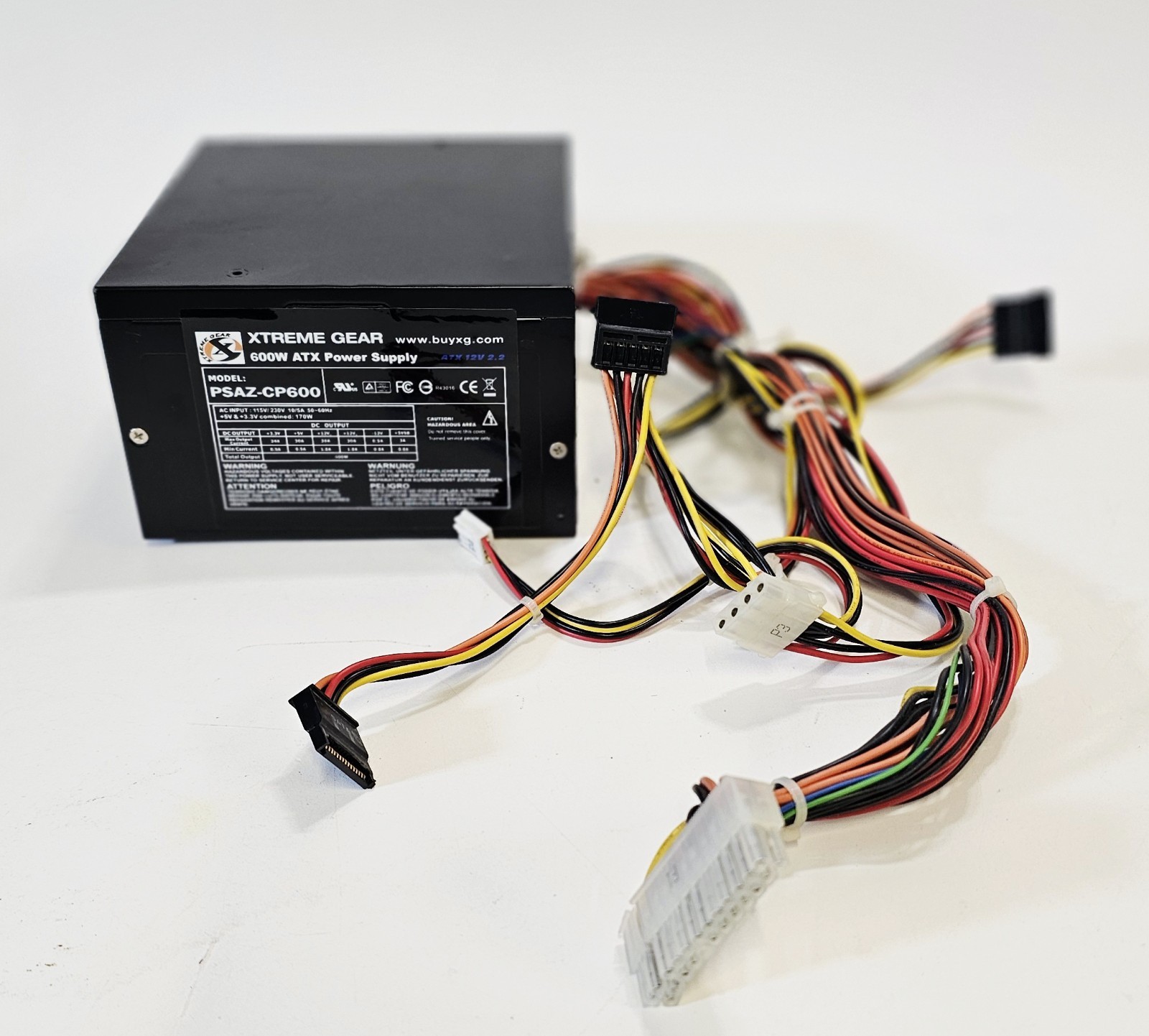 Xtreme Gear PSAZ-CP600 600W ATX Power Supply (Cooler Master) Cleaned Tested 💯