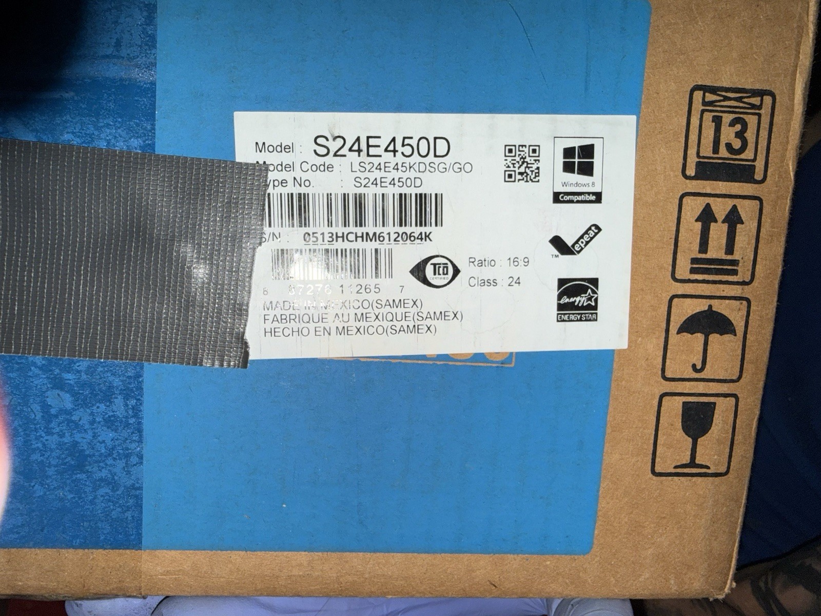 Samsung S24E450D 24" LED Monitor 16:9 Aspect Ratio Brown Blue Business Monitor