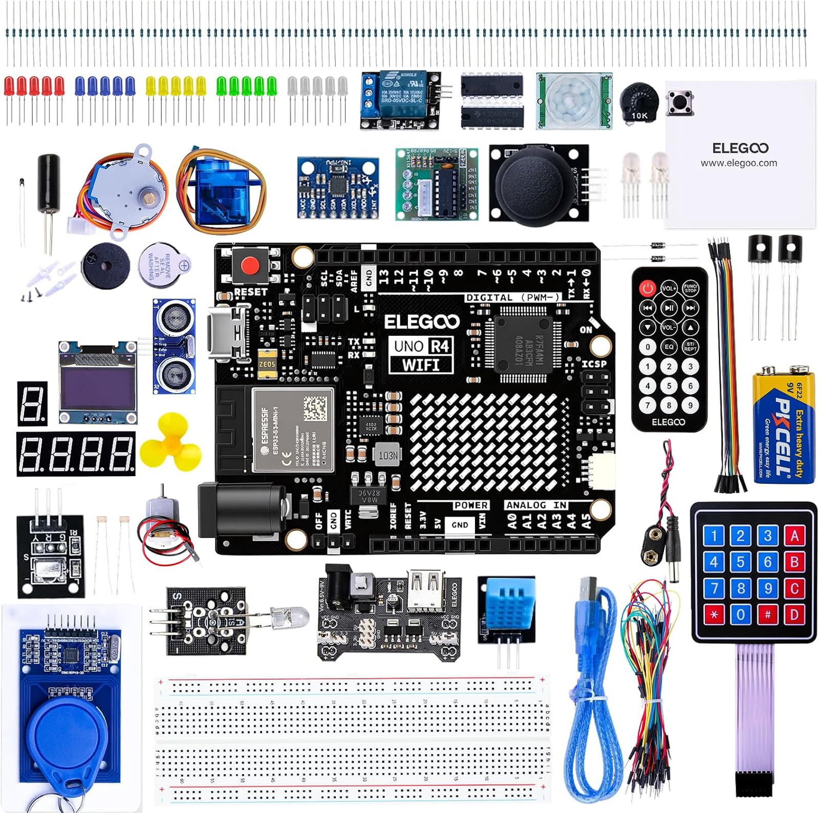 UNO R4 WiFi Control Board Kit Compatible with Arduino for Beginners IoT Projects
