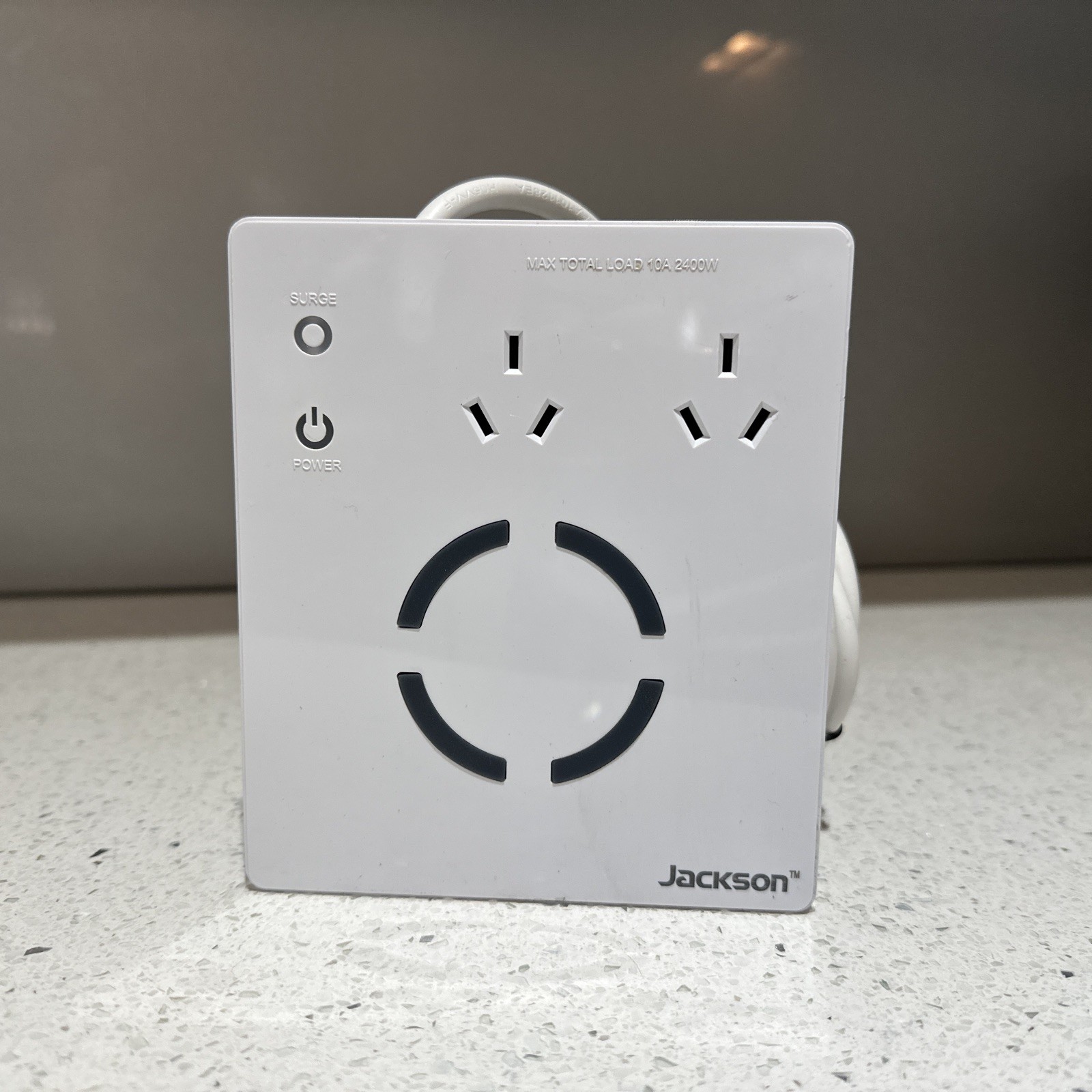 Jackson Dual Outlet 10W Wireless Charging Hub Surge Protection with USB-A &USB-C