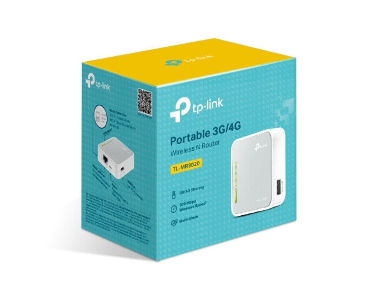TP-Link TL-MR3020 Portable 3G/4G Wireless N Router 2.4GHz (150Mbps) 802.11bgn 1x