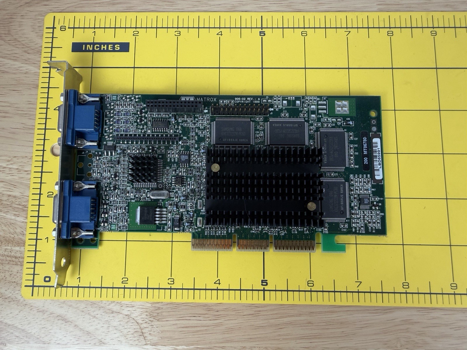 Matrox Millennium G400 DualHead 16MB AGP Video Card 906-02 Rev A Dual VGA