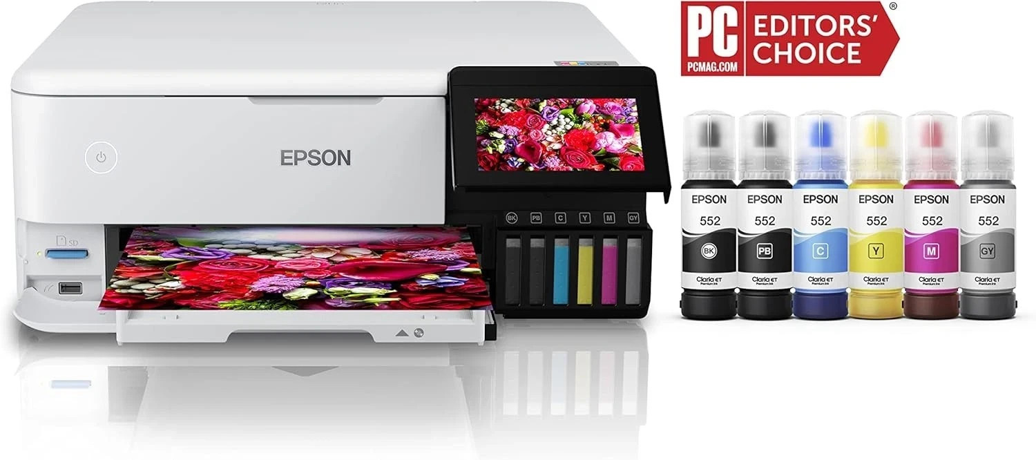 Epson EcoTank Photo ET-8500 Wireless Color All-in-One Inkjet Printer _New Sealed