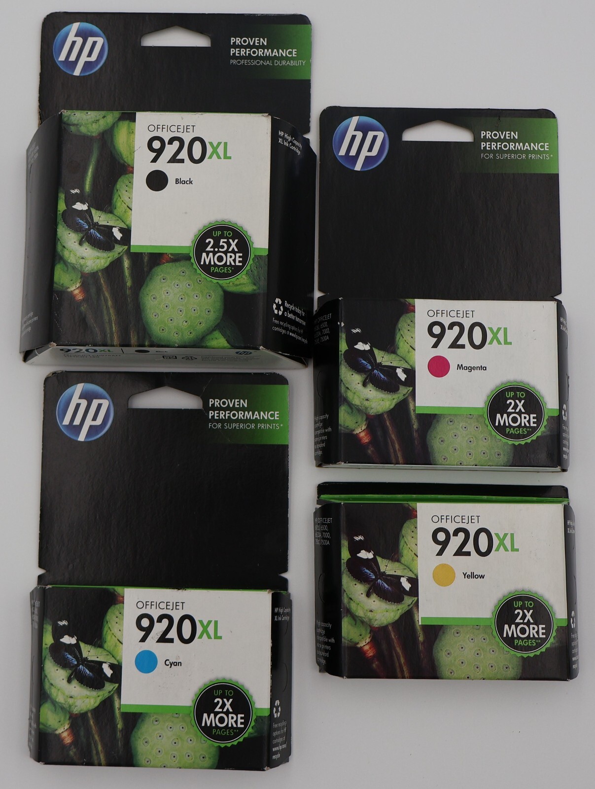 HP 920XL Ink Cartridge Set (Black, Cyan, Magenta, Yellow) – Expired 2013