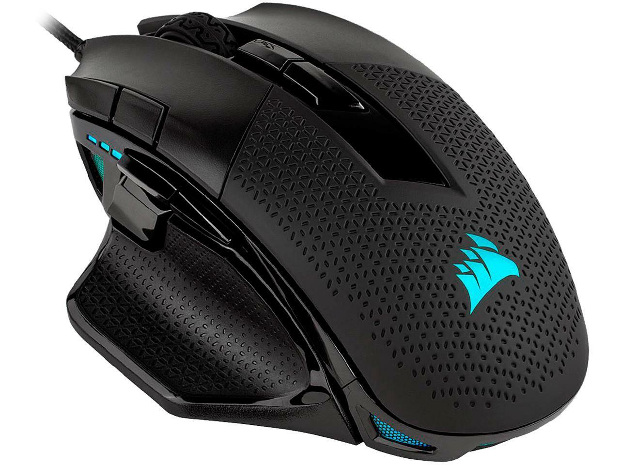 CORSAIR NIGHTSWORD RGB  Performance Tunable FPS/MOBA Gaming Mouse, Black, Backli