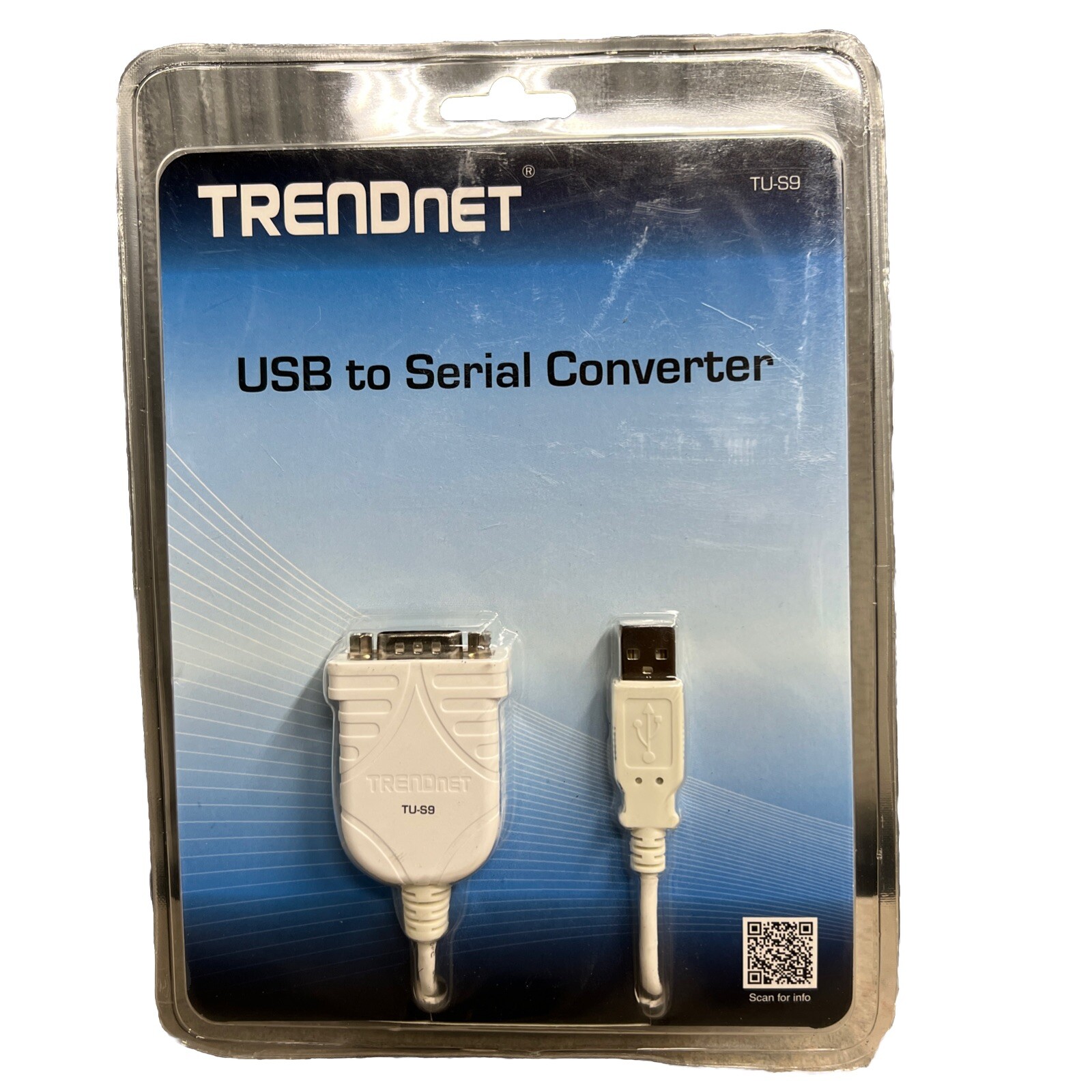 NEW TRENDnet TU-S9 USB to Serial Converter USB to RS-232 Male DB9 Serial Cable