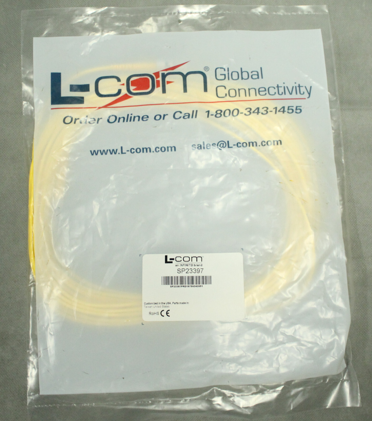 L-Com 9/125 Singlemode Fiber Cable Bend Insensitive Lase Ultra-fox ST/ST SP23397