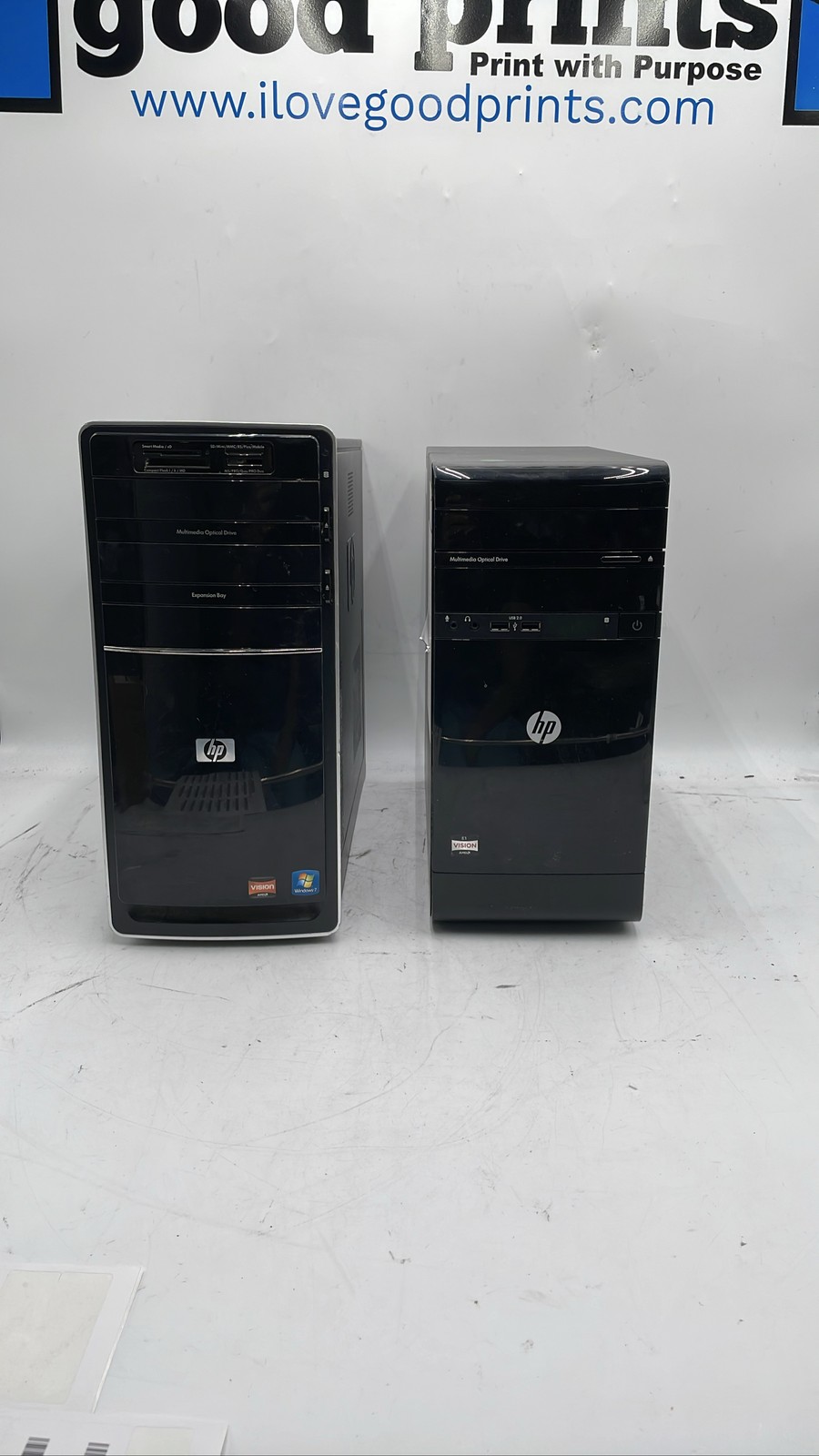 HP Pavilion p6000 & HP p2-1334 Desktop Towers AMD PC Lot Of 2