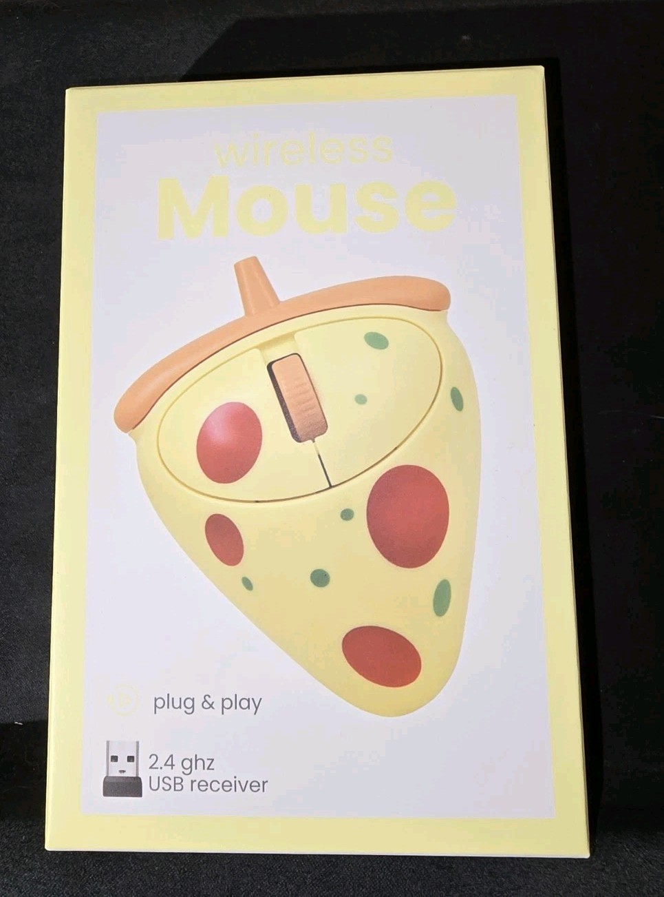 Vivitar  Wireless  Plug & Play 2.4 ghz USB Receiver Pizza Slice Computer Mouse