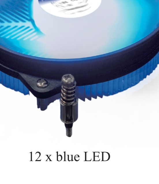 HIGH POWER® Low Profile Blue LED Intel Socket LGA1700 for i7/i5/i3/i9 CPU Cooler