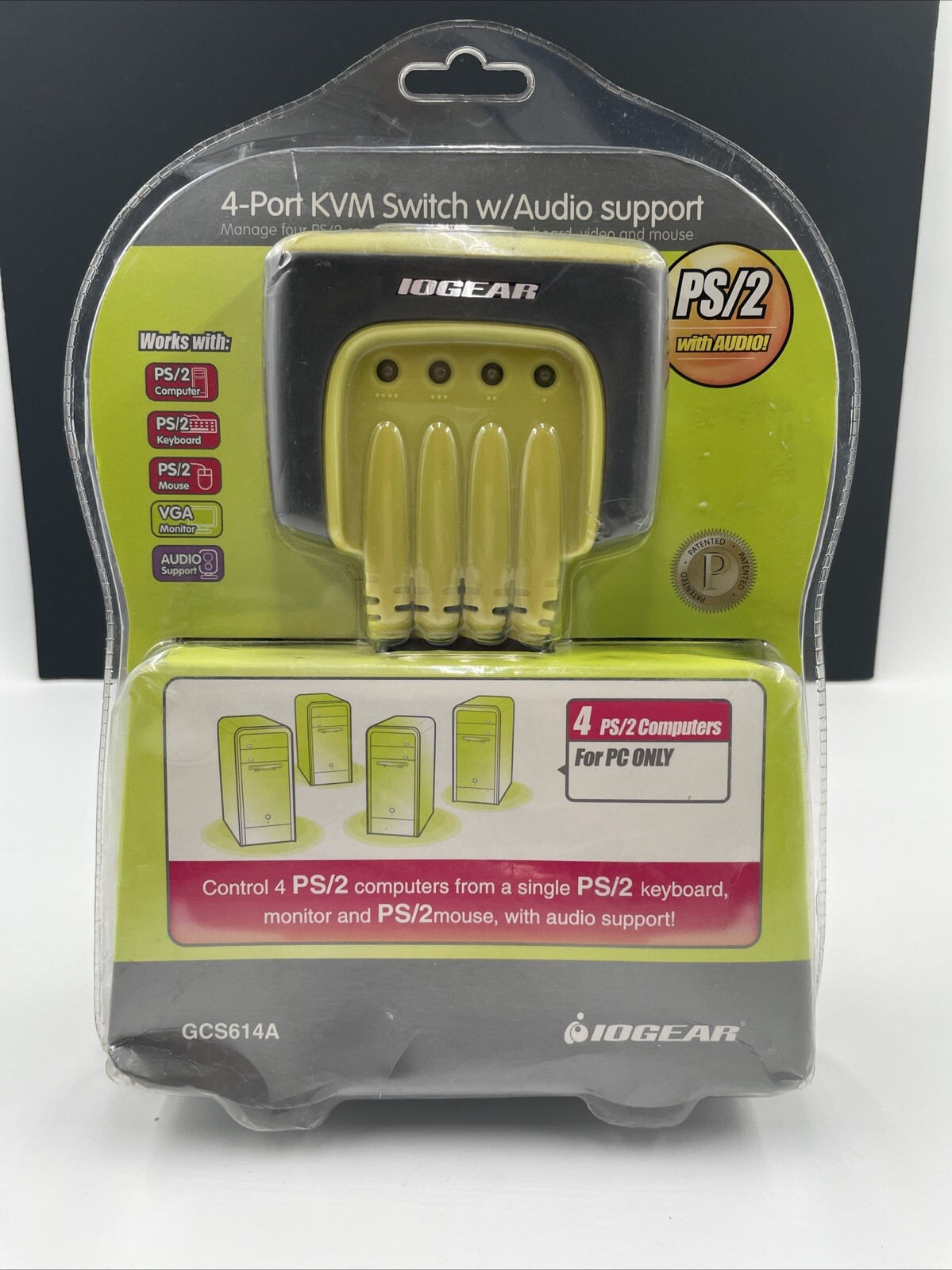 IOGear Model: GCS614A. Control 4 PS/2 Manager. New Old Stock 