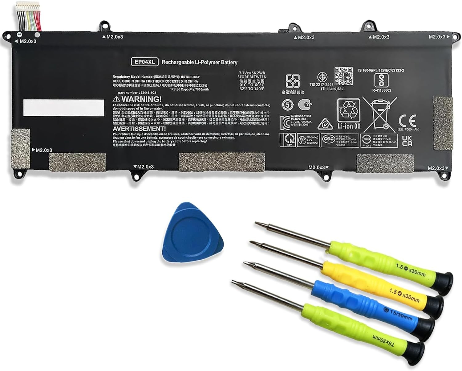 EP04XL 56.2Wh Laptop Battery Replacement for HP Elite Dragonfly G1 2019