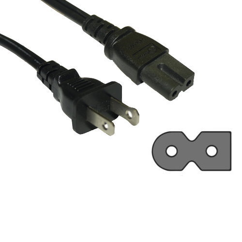 6ft-15ft 2-Prong Polarized Power Cord for Vizio Sharp Sony Samsung LG LED HDTV
